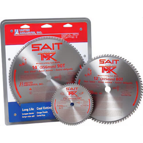 SAIT® 77931 Thin Metal Extra Carbide Sawblade, Ciruclar; Worm Drive Saw, 7-1/4 in dia, 5/8 in Arbor, 68 Teeth, 5,800 Max rpm