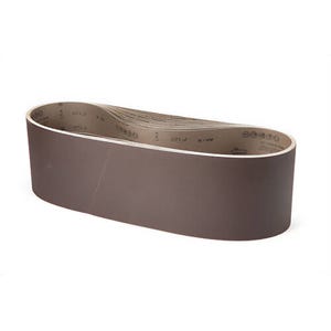 SAIT® AO-X Quick Ship™ 63254 Benchstand Semi-Friable Coated Abrasive Belt, 6 in W x 48 in L, 60 Grit, Medium, Cotton Backing