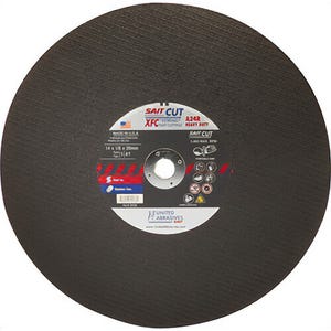 SAIT® XFC™ 24150 Type 1 Burr Free Fast Cut Portable Saw Cut-Off Wheel, 14 in dia x 1/8 in Thick, 1 in Center Hole, Aluminum Oxide Abrasive