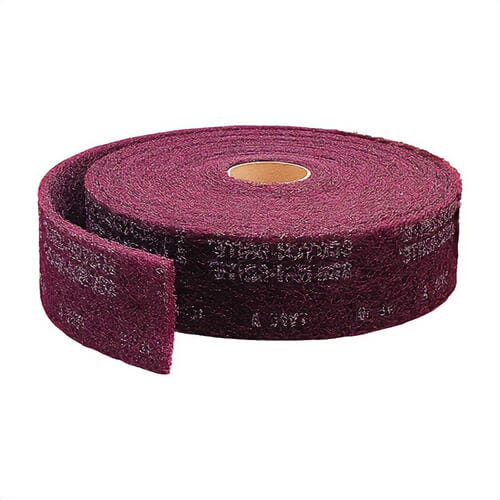 Scotch-Brite™ 7000121074 Clean and Finish Roll, CF-RL, A/O Very Fine, Open Web Material, 2 in x 30 ft