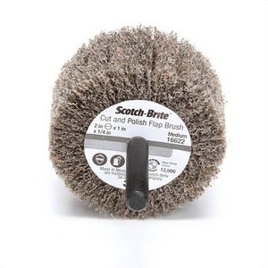 Scotch-Briteâ„¢ 7000121151 Cut and Polish Flap Brush, 2 in x 1 in x 1/4 in a Medium
