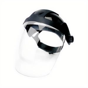 Sellstrom®  S32010 Faceshield Assembly, Clear Polycarbonate Glass 8 in H x 8 in W x 0.06 in Thick Visor