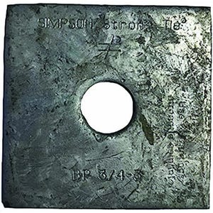 Simpson Strong-Tie® BP 3/4-3HDG 3/4 in Bolt dia 3 x 3 Bearing Plate HDG