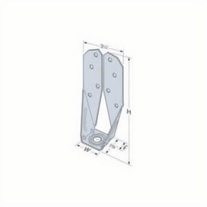 Simpson Strong-Tie® S/DTT2Z Deck Tension Tie with Washer, 1-5/8 in W, Steel, Zmax® Coated