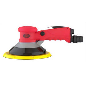 Sioux® GO459-80SRH Signature Remote Vacuum Geared Orbital Sander, 8 in, 15 CFM Air Flow, 90 psi, Hook and Loop Pad Grip Method