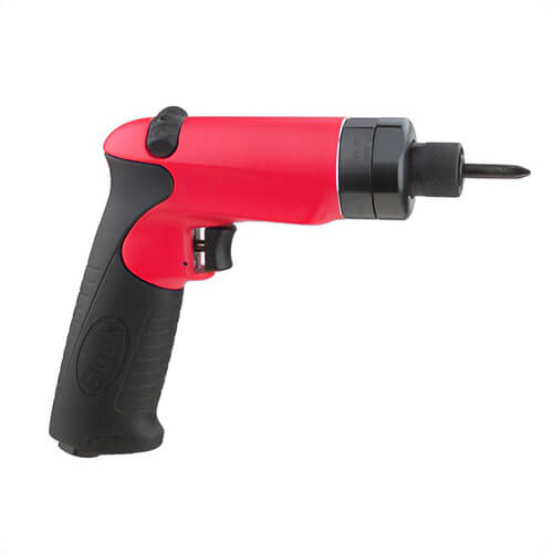 Sioux® SSD6P20S Shuttle Reverse Pneumatic Screwdriver, 1/4 in Chuck, 6.2 N-m Torque, 25 CFM Air Flow, 90 psi, Stall Clutch