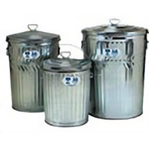 S&K Products 72ODS-PK5-SK-U 20 gal Garbage Can with Lid, Galvanized