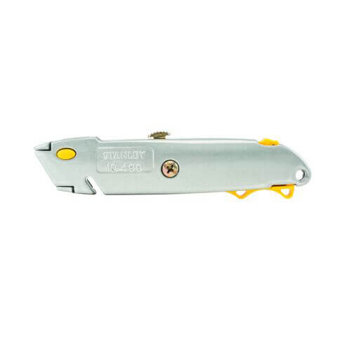 Stanley® Quick-Change™ 10-499 Utility Knife, 3-Position/Retractable Blade, Push Button, Carbon Steel Blade, 3 Blades Included