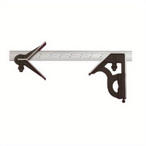 Starrett® 11HC-4-4R Combination Square Set, 3 pc, 4 in L, Hardened Steel Blade, Square/Center Head