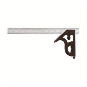 Starrett® 11MH-150 Combination Square Set, 2 pc, 150 mm L, Hardened Steel Blade, Square Head
