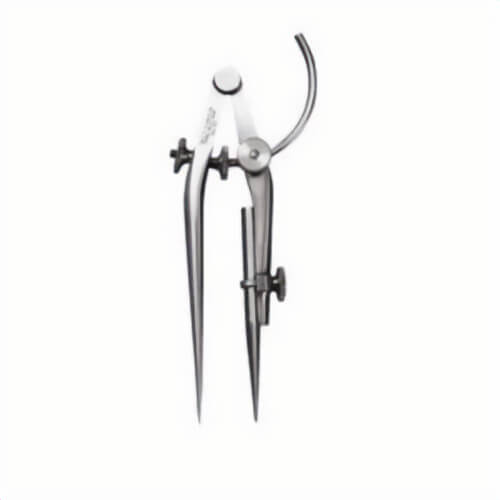 Starrett® 92-6 92 Series Spring Divider with Pencil Inserted and Adjustable Point, 6 in, Forged Steel, Polished