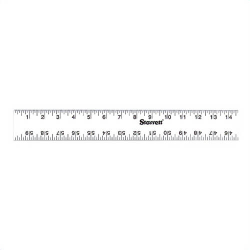 Starrett® ASE-60 Global Series® Straight Edge Rule, Imperial Measuring System, Graduations 1/8 in, 1/16 in, Aluminum, Anodized
