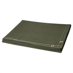 Steiner® 30188 Non-Transparent Welding Curtain, 8 ft L x 8 ft W, Cotton Canvas Duck, Olive Green