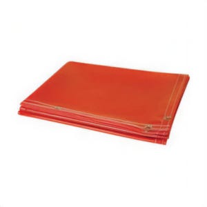 Steiner® ArcView™ 338-6X6 Flame Retardant Welding Curtain, 6 ft L x 6 ft W, 14 mil Thick, Tinted Transparent Vinyl, Orange
