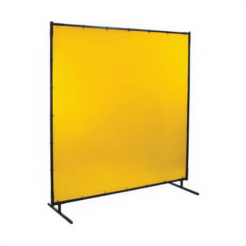 Steiner® Protect-O-Screen® Classic™ 534-6X8 Flame Retardant Welding Screen, 6 ft H x 8 ft W, 14 mil Thick, Tinted Transparent Vinyl, Yellow