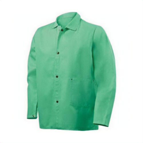 Steiner® Weldlite™ 1030-2X Anti-Static Flame Retardant Jacket, 2XL, Cotton, Green, Resists: Mildew and Rot, ASTM D6413-10