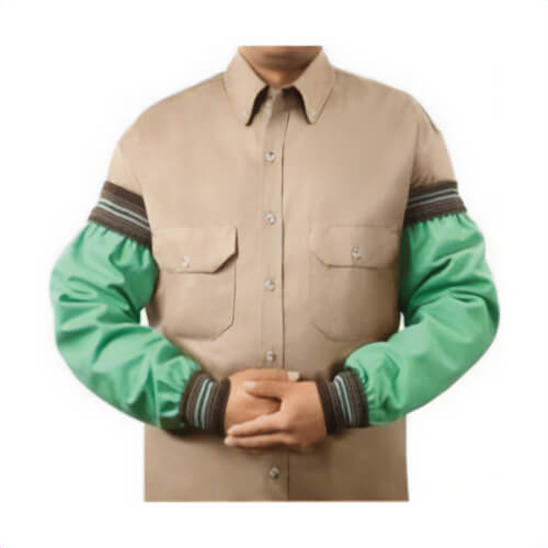 Steiner® Weldlite™ 1034-23WW Flame Retardant Sleeves, Standard, Green, Cotton, 2-1/2 in Wide Elastic Cuff/Top/Wrist Closure