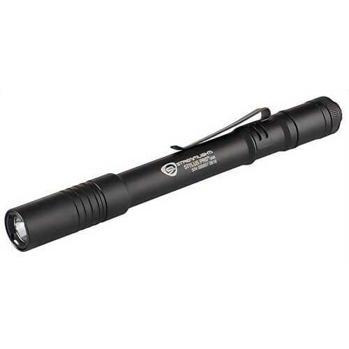 Streamlight® 66133 Stylus Pro® Rechargeable Super Bright LED Penlight, 350 lumens, 3.7V, Includes: USB Cord and Nylon Holster and