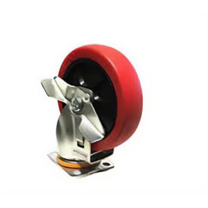 Sumner 779005 Caster 5 in, Plate Swivel Red