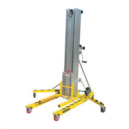 Sumner 783652 Lightweight Contractor's Lift, 650 lb Load, 21 ft 9-5/8 in Lifting Forks Up, 23 ft 9-3/8 in Lifting Forks Down