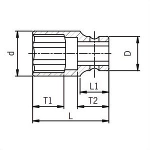 Sunex® 442 Shape C Standard Length Socket, 3/4 in, 1-5/16 in, 6 Points