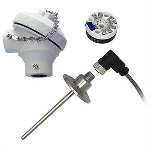 Tel-Tru® SPAA32181001E0000 Sanitary RTD Thermometer Probe, -60°/500°F, 1.5 in Sanitary Flange, 18 in L Probe, 0.25 in dia Probe