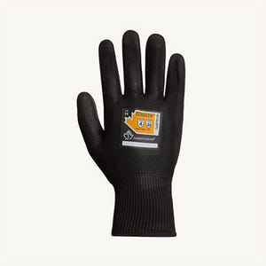Superior Gloveâ„¢ STAGBPU-10 TenActivâ„¢ Cut-Resistant Glove, Extra-Large, Knit Cuff, ANSI Cut-Resistance Level: A4, Black