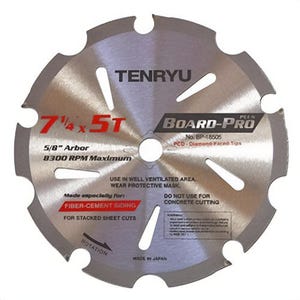 Tenryu BP-18505 Fiber Cement Saw Blade,  7-1/4 in, 5T