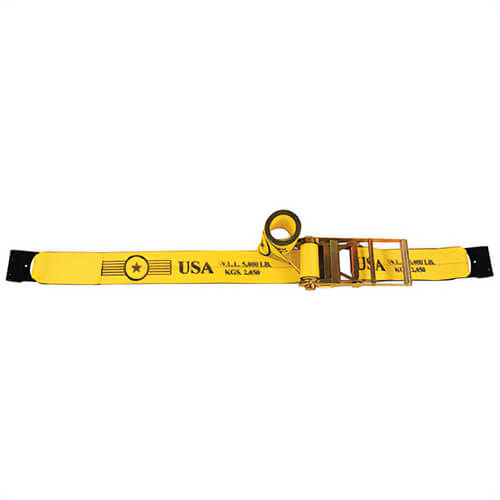 The Ratchet Depot R10030FH Long Handle Strap Assembly, 30 ft L x 4 in W, 16200 lb Load, Flat Hook