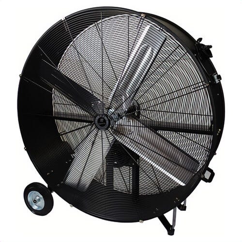 TPI CPB42B 1-Phase Belt Drive Standard Portable Blower, 120 VAC, 1/2 hp, 11000/13500 CFM Flow Rate, 42 in Propeller, Aluminum Propeller, Import
