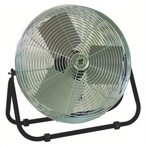 TPI F12TE 1-Phase Standard Workstation Floor Fan, 12 in Blade, 1120/1420/1650 CFM Flow Rate, 120 VAC, 1.1 A