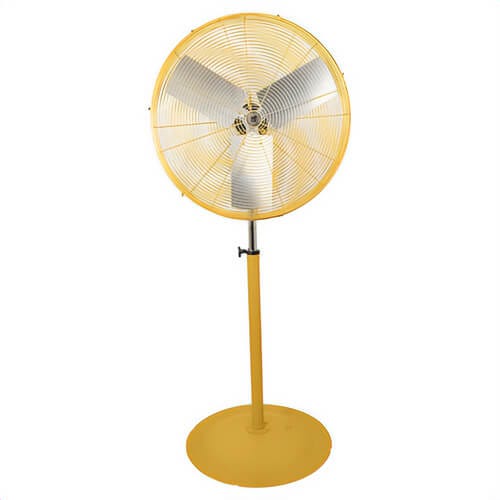 TPI HD30-P+HDH30+HDM-P Heavy Duty Yellow Air Circulator Pedestal Fan, 30 in