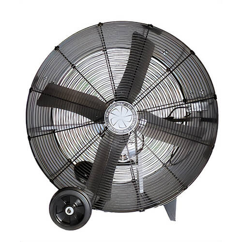 TPI PBX48B PBX 1-Phase Belt Drive Standard Blower, 120 VAC, 1 hp, 14,400 CFM Flow Rate, 48 in Propeller, Steel Propeller, Domestic