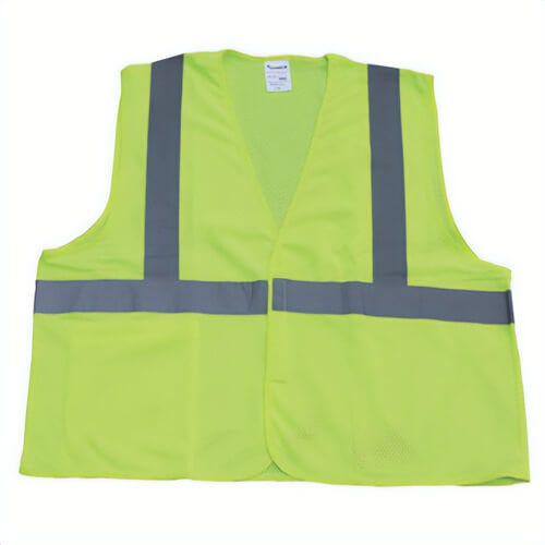Truforce™ SV2C1LXXLTF Solid Mesh Safety Vest, 2X-Large, Lime