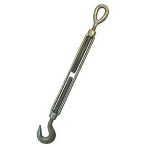 Turnbuckle, Hook/Eye End/End, 3/4 in Thread dia, Working Load: 3000 lb, 6 in Take Up, 15.63 in Closed Length, Drop Forged Steel