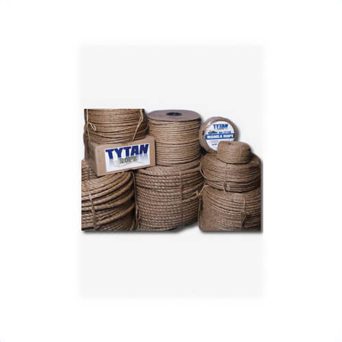 Tytan MN38600 3-Strand Twisted Rope, 3/8 in dia x 600 ft L, Natural, Manila, 122 lb Load