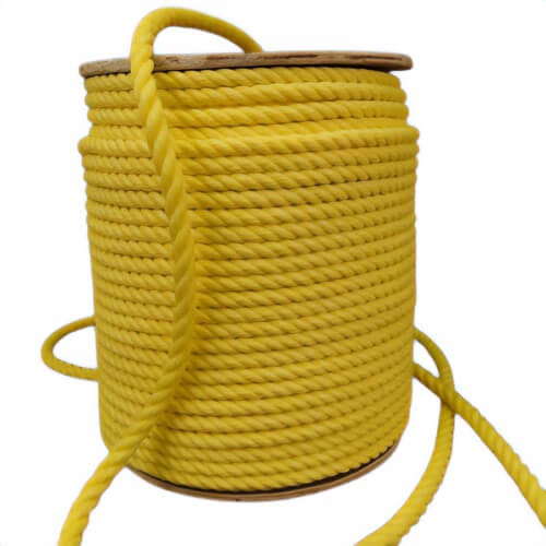 Tytan Twisted Polyester Rope, 3-Strand, UV Resistant, Heat and Abrasion Resistant, 5/8 in x 600 ft, Yellow