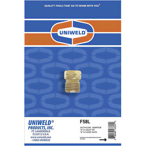 Uniweld® F58L Outlet Adaptor "A" Connection L.H.