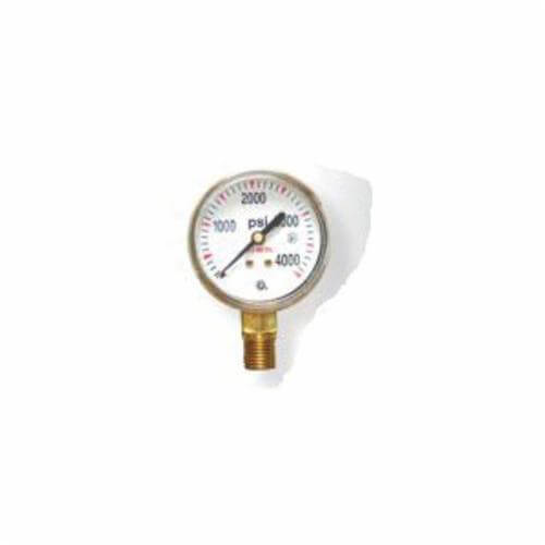 Uniweld® G7SD Replacement Gauge, for Use with Oxygen and Compressed Gas Regulator, Steel, Gold