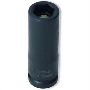 Urrea® 5214 Square Socket, 3/8 in, 12-Point, 7/16 in Chrome Socket