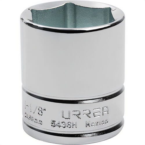 Urrea® 5425 Chrome Socket, 1/2 in Drive, 12-Point, 25/32 in