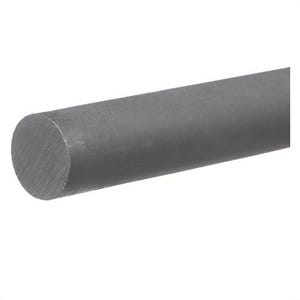 USA Sealing BULK-PR-PVC-8 Plastic Rod, PVC, 1/2 in dia x 6 ft L, Dark Gray