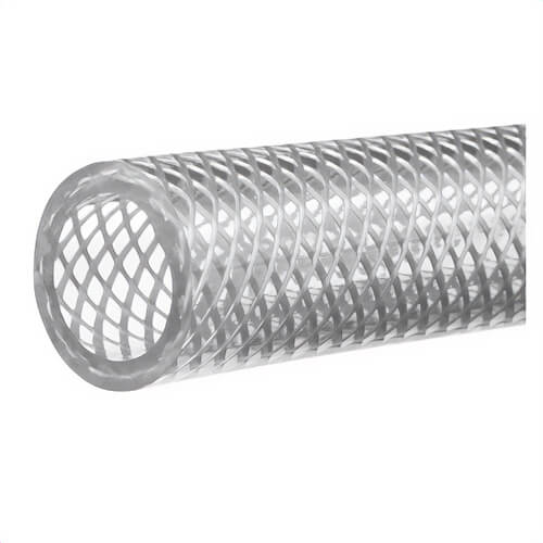 USA Sealing ZUSA-HT-3026 Multi-Purpose Polyester Braid Reinforced PVC Tubing, 3/8 in ID x 5/8 in OD x 5 ft L, 1/8 in Thick Wall, PVC, Import