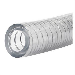 USA Sealing ZUSA-HT-3230 Multi-Purpose Steel Wire Reinforced PVC Tubing, 1/2 in ID x 3/4 in OD x 5 ft L, 1/8 in Thick Wall, PVC, Import