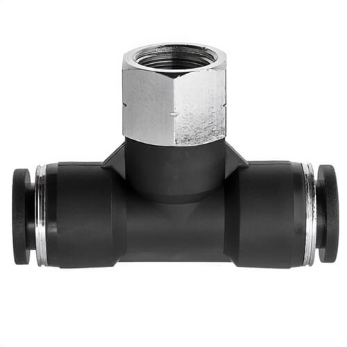 USA Sealing ZUSA-TF-PTC-525 Branch Tee, 1/4 x 1/8 x 1/4 in Nominal, Push-to-Connect Tube x FNPT x Push-to-Connect Tube End Style, Nylon, Import