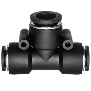 USA Sealing ZUSA-TF-PTC-547 Reducing Union Tee, 1/4 x 1/8 x 1/4 in Nominal, Push-to-Connect Tube End Style, Nylon, Import