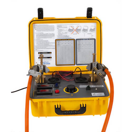 Utility Solutions USGT-600 Protective Ground Tester, #2 to Double 4/0 and Plug, 120V, 15 amp