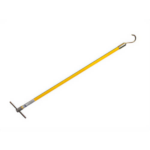 Utility Solutions USSH-006 Blue Stripe® Switch Hook Stick, 1.25 in Closed, 3.5 in Dichromate-Coated Steel, 6 ft