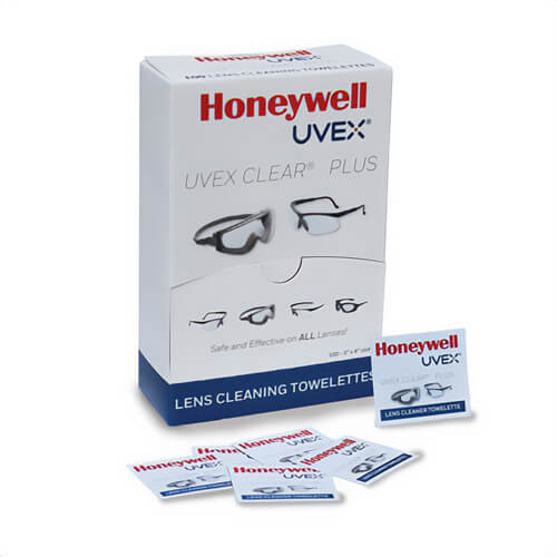 Uvex® By Honeywell S470 Pre-Moistened Clear Towelette, 5 x 6 in Tissue, 100 Tissue, Corrugated Cardboard