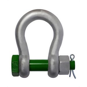 Green Pin® GPGHMB22 G-4163 Bolt, Nut & Cotter Anchor Bow Shackle, 7/8 in, 6.5 ton